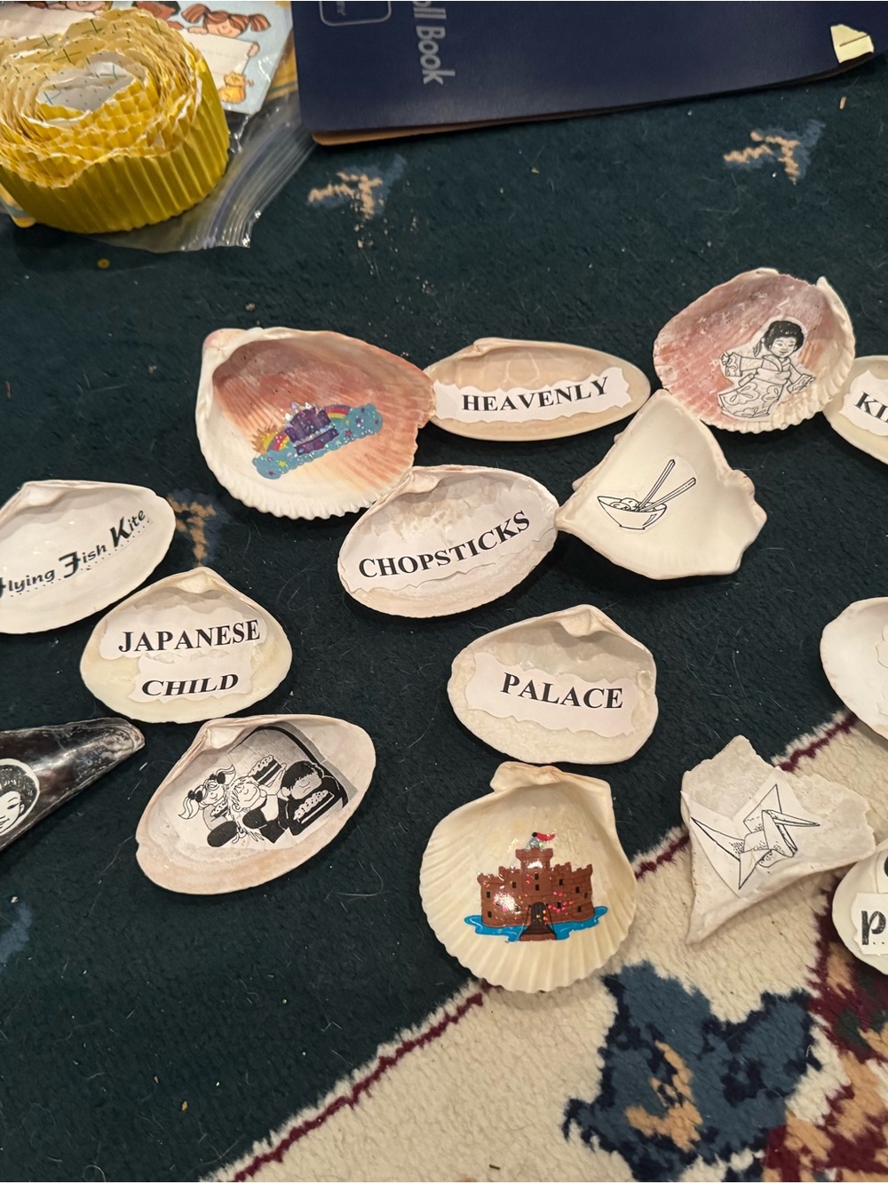 Japanese shell game match the picture to the words